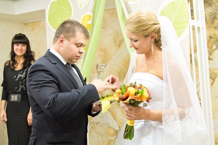 Цитрусовая свадьба  Анны и Дмитрия