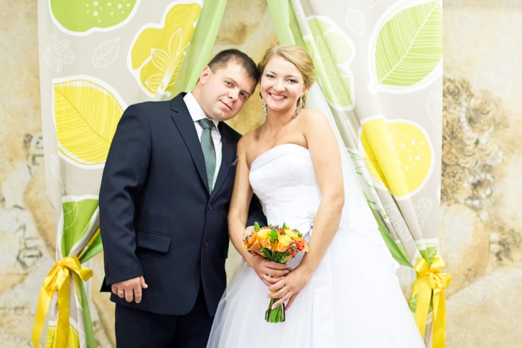 Цитрусовая свадьба  Анны и Дмитрия